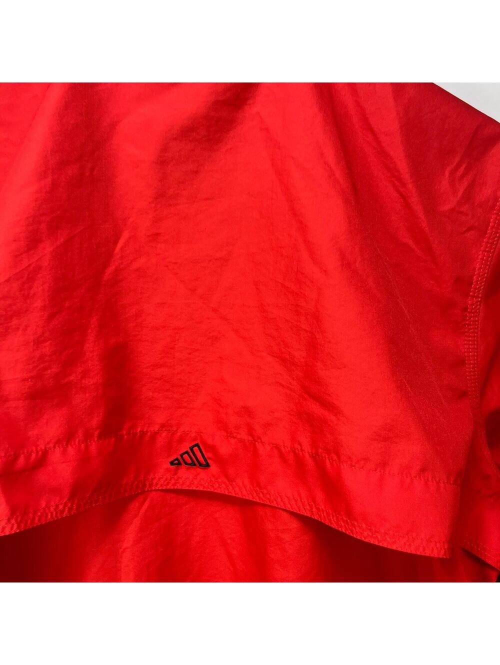 Vintage Y2K Adidas Red Windbreaker Jacket Women's M - Picture 9 of 10